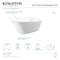 Aqua Eden Freestanding Bathtubs, 59.45 L, 28.38 W, White, Acrylic VTRS592826 - alternate 2